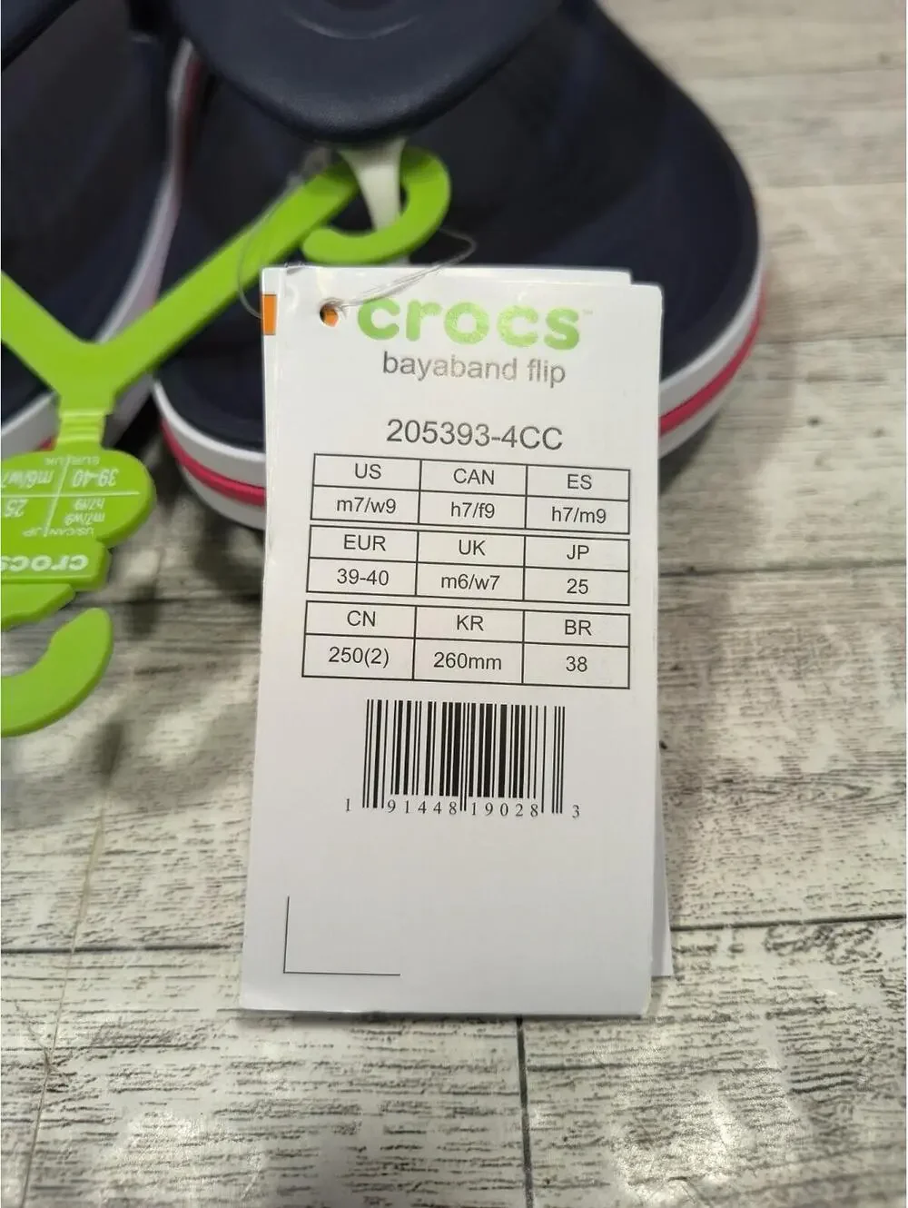 Crocs Bayaband Flip Size M7/W9 Sandals Patriot Red White Blue 205393-4CC NWT